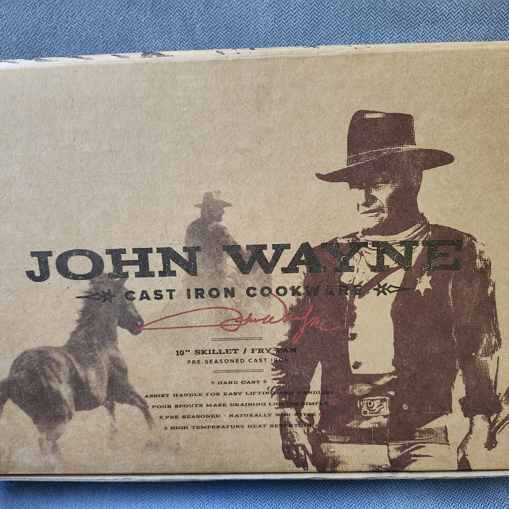 John Wayne Cast Iron Skillet - Picture 2 of 3